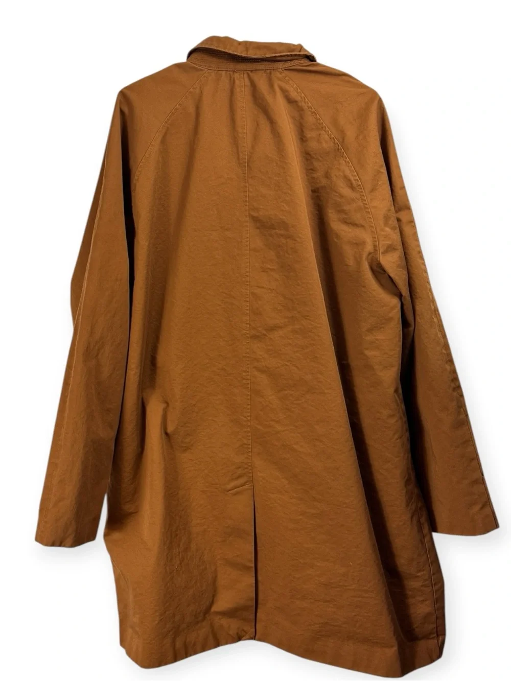 Banana Republic Size XL Waxed Mac Jacket Water Resistant Brown Field Cotton